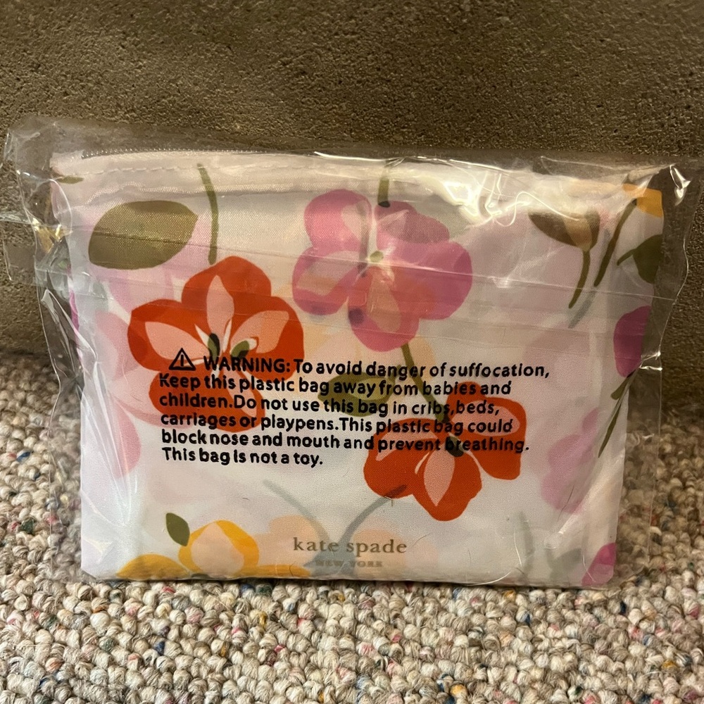 🆕 Kate Spade Spring Pansies Reusable Shopper Tote - Picture 5 of 8